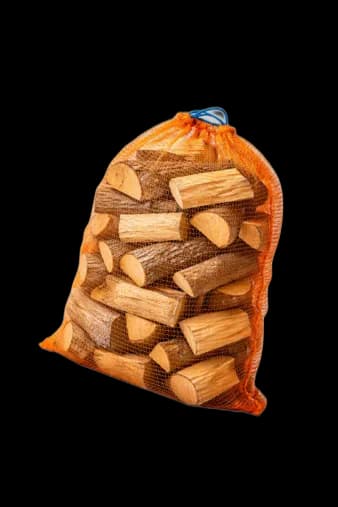 Mesh bags for firewood and kindling